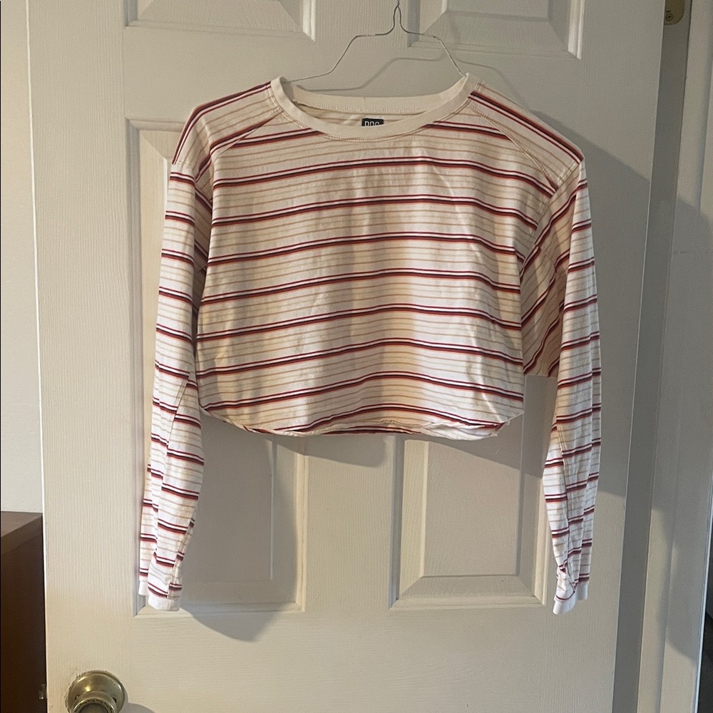 BDG Red and White Striped Crop Top